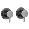 Arezzo Brushed Gunmetal Grey Concealed Individual Diverter + Thermostatic Control Shower Valve -Aqualisa Shop azgm39 n d1