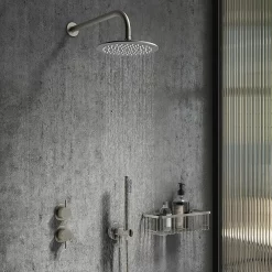 Arezzo Brushed Gunmetal Grey Concealed Individual Diverter + Thermostatic Control Shower Valve 8 Arezzo Brushed Gunmetal Grey Concealed Individual Diverter + Thermostatic Control Shower Valve -Aqualisa Shop azgm39nd3