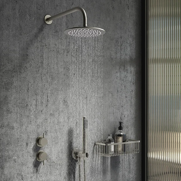 Arezzo Brushed Gunmetal Grey Concealed Individual Diverter + Thermostatic Control Shower Valve 5 Arezzo Brushed Gunmetal Grey Concealed Individual Diverter + Thermostatic Control Shower Valve - Image 3