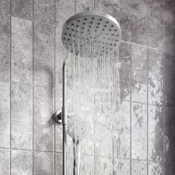 Arezzo Round Thermostatic Shower - Gunmetal Grey -Aqualisa Shop azgmrd3 d4