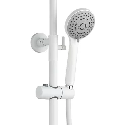 Arezzo Round Thermostatic Shower - Matt White -Aqualisa Shop azmwrd3 d2