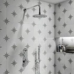 Arezzo Chrome Industrial Style Push Button Shower Valve (2 Outlets) -Aqualisa Shop azpb02rch d2