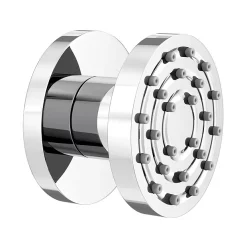 Arezzo Chrome Industrial Style Push Button Shower Valve With Diverter, Handset, Fixed Shower Head + 4 Body Jets -Aqualisa Shop azpb03rchpk d4