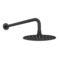 Arezzo Matt Black Industrial Style Push Button Shower Valve With Diverter, Handset, Fixed Shower Head + 4 Body Jets -Aqualisa Shop azpb03rmbpk d3