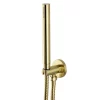 Arezzo Round Brushed Brass Push-Button Shower With Handset + 200mm Rainfall Shower Head -Aqualisa Shop azpb2rbbpk2 d3