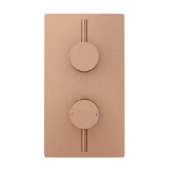 Arezzo Rose Gold Round Modern Twin Concealed Shower Valve