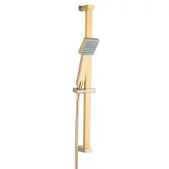 Arezzo Brushed Brass Square Thermostatic Bar Valve + Slide Rail Kit -Aqualisa Shop azsqbvkbbd3