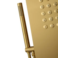 Arezzo Shower Tower Panel - Brushed Brass (Thermostatic) -Aqualisa Shop azstp5bb d2