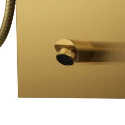 Arezzo Shower Tower Panel - Brushed Brass (Thermostatic) -Aqualisa Shop azstp5bb d4