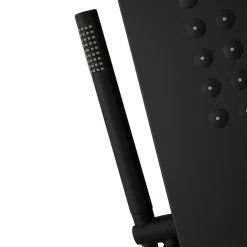Arezzo Shower Tower Panel - Matt Black (Thermostatic) -Aqualisa Shop azstp5mb d1n