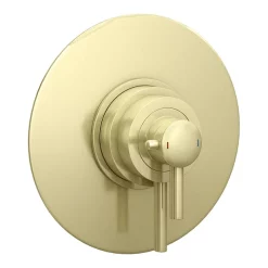 Arezzo Brushed Brass Round Concealed Dual Thermostatic Valve W. 200mm Shower Head -Aqualisa Shop azsv4bbpk d1