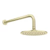 Arezzo Brushed Brass Round Concealed Dual Thermostatic Valve W. 200mm Shower Head