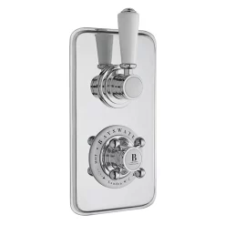 Bayswater White Twin Concealed Thermostatic Shower Valve