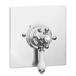 Victorian Plumbing Belmont Traditional Dual Concealed Thermostatic Shower Valve Inc. 8" Apron Fixed Head