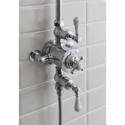 Crosswater - Belgravia Thermostatic Shower Valve With Fixed Head, Handset & Wall Cradle -Aqualisa Shop bel bracket d3nnn