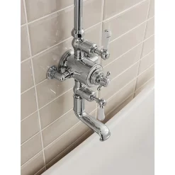 Crosswater - Belgravia Thermostatic Shower Valve With Fixed Head & Bath Spout 10 Crosswater - Belgravia Thermostatic Shower Valve With Fixed Head & Bath Spout -Aqualisa Shop bel bsm d3