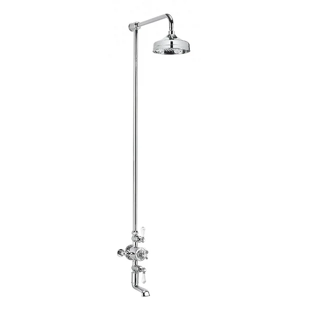 Crosswater - Belgravia Thermostatic Shower Valve With Fixed Head & Bath Spout 4 Crosswater - Belgravia Thermostatic Shower Valve With Fixed Head & Bath Spout - Image 2