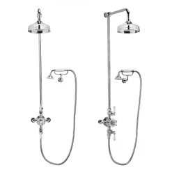 Crosswater - Belgravia Thermostatic Shower Valve With Fixed Head, Handset & Wall Cradle -Aqualisa Shop bel cradle d1