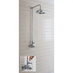Crosswater - Belgravia Thermostatic Shower Valve With Fixed Head -Aqualisa Shop bel shower d3