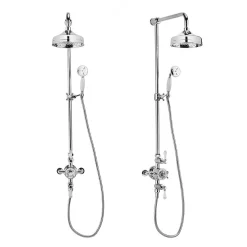 Crosswater - Belgravia Thermostatic Shower Valve With Fixed Head, Slider Rail & Handset 9 Crosswater - Belgravia Thermostatic Shower Valve With Fixed Head, Slider Rail & Handset -Aqualisa Shop bel slider d1