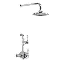 Urlington Bathroom Burlington Stour Thermostatic Exposed Single Outlet Shower Valve With Fixed Shower Head