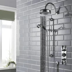 Hudson Reed Topaz Black Triple Concealed Thermostatic Shower Valve