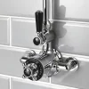 Hudson Reed Topaz Black Twin Exposed Thermostatic Shower Valve -Aqualisa Shop btsvt101 d1