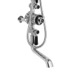 Hudson Reed Topaz Black Triple Thermostatic Shower Valve With Rigid Riser Kit + Bath Spout -Aqualisa Shop btsvt103d3