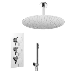 Cruze Bathroom Cruze Shower Package (inc. 400mm Ceiling Mounted Head + Wall Mounted Handset) -Aqualisa Shop ccsp01l