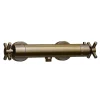 Chatsworth Antique Brass Crosshead Bottom Outlet Thermostatic Bar Shower Valve