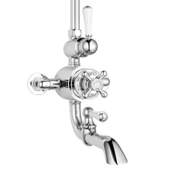 Chatsworth 1928 Traditional Thermostatic Shower With Rigid Riser & Bath Tap -Aqualisa Shop chtbt15rr d2