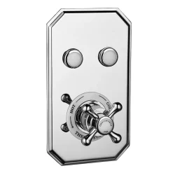Chatsworth 1928 Traditional Push-Button Shower Pack With Slide Rail Kit + Ceiling Mounted Head -Aqualisa Shop chtpbpk3 d2