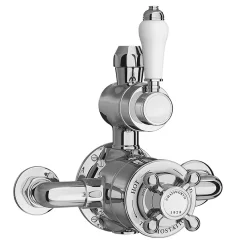 Chatsworth 1928 Traditional Exposed Valve Inc. Deluxe Arching Riser Kit, Diverter, 8" Rose + Handset -Aqualisa Shop chtspk1 d4