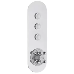 Hudson Reed Topaz Traditional Three Outlet Push-Button Shower Valve