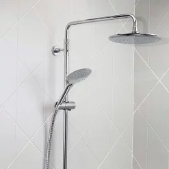 Bristan Carre Exposed Fixed Head Bar Shower With Diverter + Kit -Aqualisa Shop crshxdivffc detail2