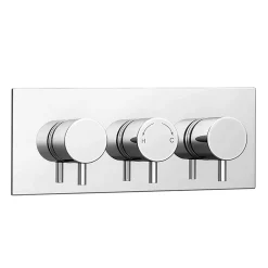 Cruze Bathroom Cruze Round Triple Thermostatic Valve With Round Shower Head + Handset -Aqualisa Shop crttvrsh n d1