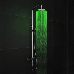 Cruze Bathroom Cruze Modern LED Thermostatic Shower - Chrome -Aqualisa Shop cruzemodernledthermostaticshowerchromed2