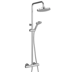 Cruze Bathroom Cruze Modern LED Thermostatic Shower - Chrome -Aqualisa Shop cruzemodernledthermostaticshowerchromed3