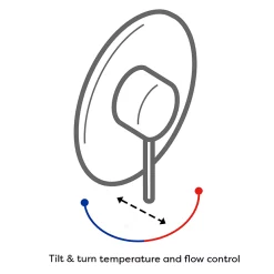 Cruze Bathroom Cruze Modern Concealed Manual Shower Valve - Chrome