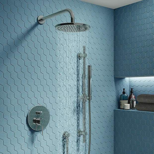 Cruze Bathroom Cruze Modern Concealed Manual Shower Valve With Diverter - Chrome 5 Cruze Bathroom Cruze Modern Concealed Manual Shower Valve With Diverter - Chrome - Image 3