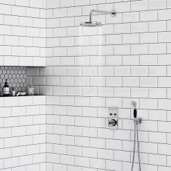 Chatsworth 1928 Traditional Black Two Outlet Push-Button Shower Valve