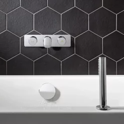 Crosswater - Dial Pier 2 Control Bath Valve With Handset And Bath Filler Waste