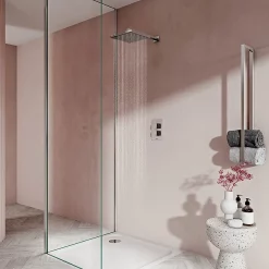Aqualisa Dream Square Thermostatic Mixer Shower With Wall Fixed Head