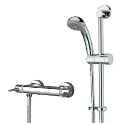 Bristan Design Utility Lever Bar Mixer With Adjustable Riser Kit & Fast Fit Wall Fixings