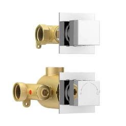 Milan Bathroom Milan Concealed Individual Stop Tap + Thermostatic Control Shower Valve -Aqualisa Shop egaz36as d4