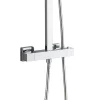 Victorian Plumbing Summit Modern Square Thermostatic Shower - Chrome -Aqualisa Shop egck01detail3