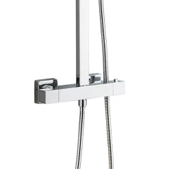 Victorian Plumbing Summit Modern Square Thermostatic Shower - Chrome