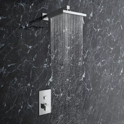 Milan Bathroom Milan Twin Modern Square Push-Button Concealed Shower Valve