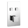 Milan Bathroom Milan Twin Modern Square Push-Button Shower Valve With 2 Outlets -Aqualisa Shop egpb02s lrg