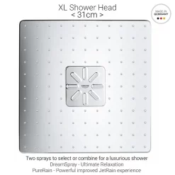 Grohe Grohtherm Smartcontrol Perfect Shower With Ceiling Mounted 310 Cube Shower Head + FREE BASIN TAP -Aqualisa Shop gsb1 24166003 d2